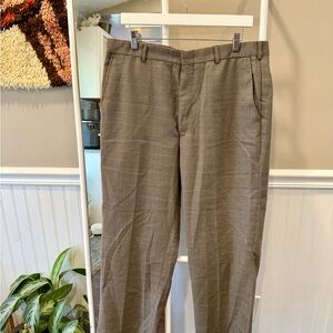 Vintage Brown Check Dress Pants